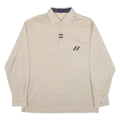 NICK TAYLOR Mens Polo Shirt Green Long Sleeve L