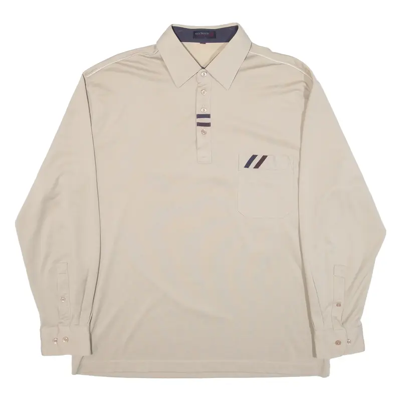 NICK TAYLOR Mens Polo Shirt Green Long Sleeve L