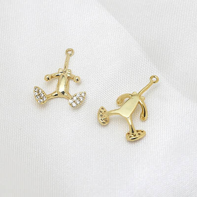 Brass Micro Pave Clear Cubic Zirconia Body Head Pins