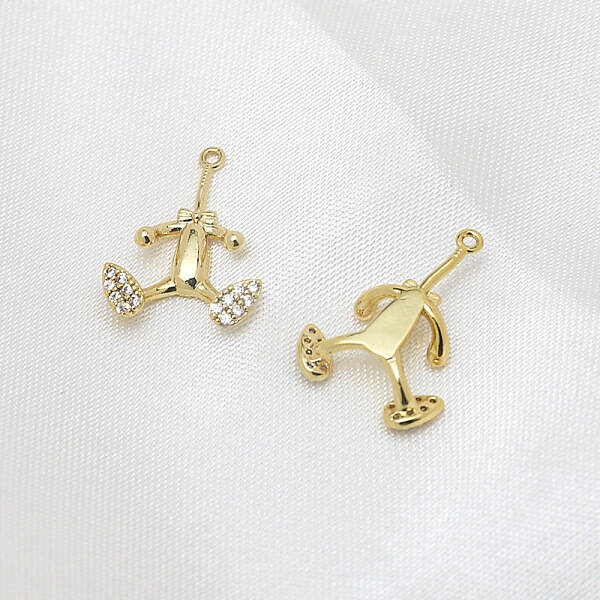 Brass Micro Pave Clear Cubic Zirconia Body Head Pins