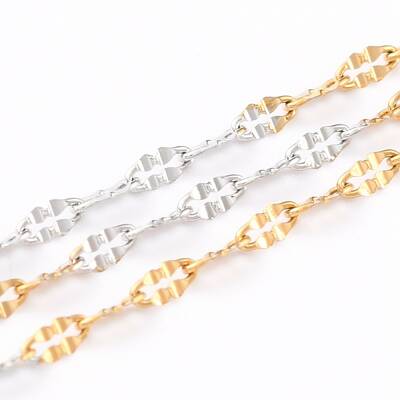 Two-Tone 304 Stainless Steel Dapped Chains