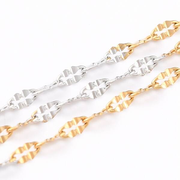 Two-Tone 304 Stainless Steel Dapped Chains