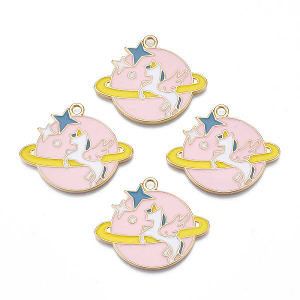 Rack Plating Alloy Enamel Pendants