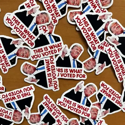 This Is What You Voted For Trump Grocery Gas Vinyl Sticker Packs