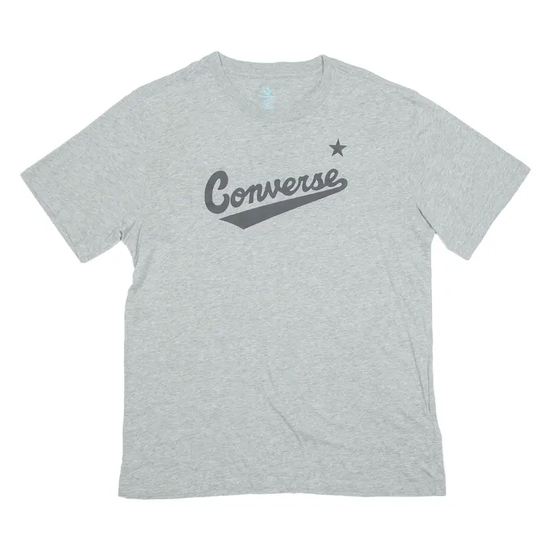 CONVERSE Mens T-Shirt Grey Crew Neck M