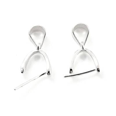 925 Sterling Silver Ice Pick Pinch Bails