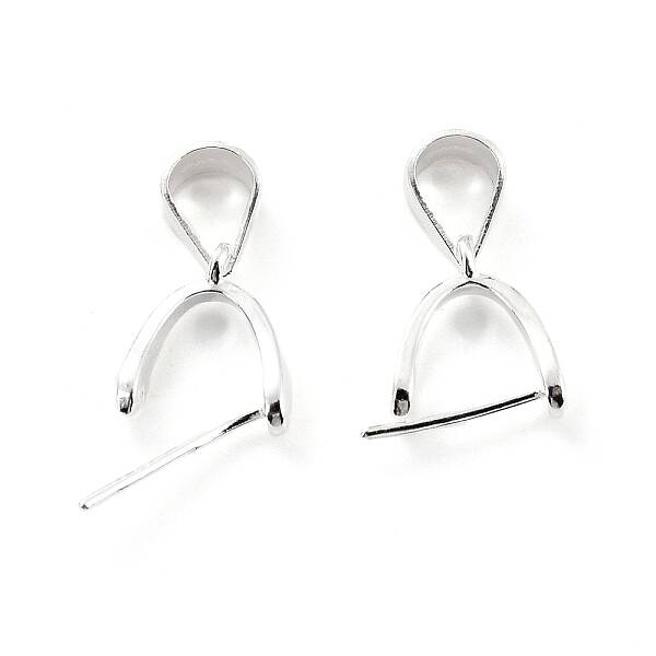 925 Sterling Silver Ice Pick Pinch Bails
