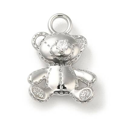 Brass Micro Pave Cubic Zirconia Pendants