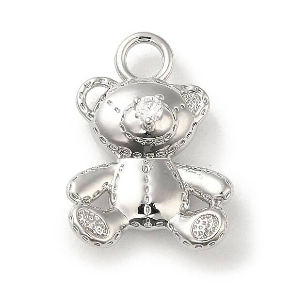 Brass Micro Pave Cubic Zirconia Pendants