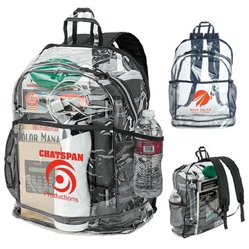 25 Custom Havelock Clear Backpack - PVC & 15lb Capacity
