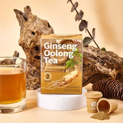 SAIPIN Ginseng Oolong Tea - Freeze-Dried Herbal Energy Drink | Natural Focus & Clean Vitality | Sugar-Free Caffeine-Free Alte...