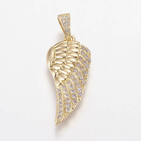 Brass Micro Pave Cubic Zirconia Pendants