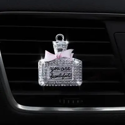 Rhinestone Decor Car Air Vent Clip, Car Diffuser, Bling Rhinestone Oil Diffuser Vent Clip, Car Interior Accessories For Women