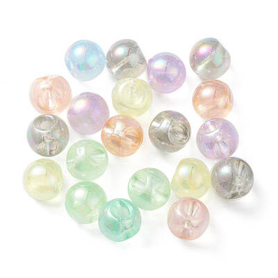 Luminous Transparent Rainbow Iridescent Acrylic Beads