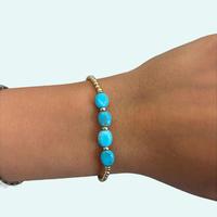 Protect Your Pulse – 14k Gold-Filled Turquoise Beaded Bracelet