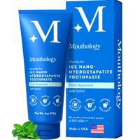Mouthology 10% Nano Hydroxyapatite Toothpaste - Whitening, Repair, Fresh Peppermint, Sensitive Teeth Relief, Made in USA, Saf...