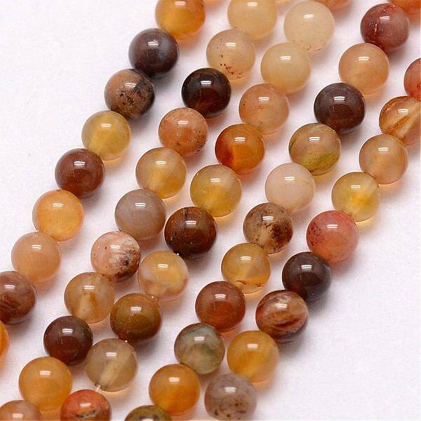 Natural Petrified Wood Bead Strands