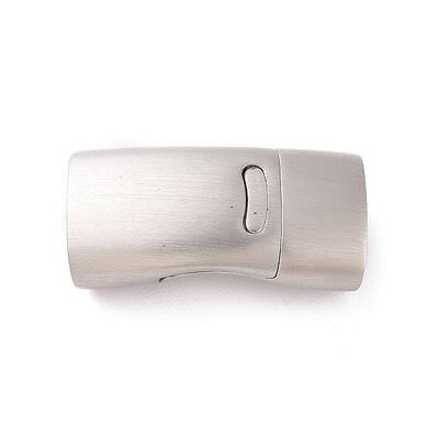 Tarnish Resistant Rectangle 304 Stainless Steel Matte Magnetic Clasps with Glue-in Ends