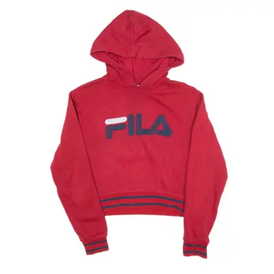 FILA Hoodie Red Pullover Boys S