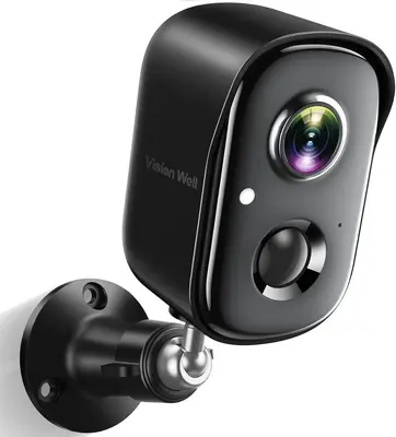 Vision Well Wireless Security Camera for Home with 1080p HD WiFi Spotlight, AI Siren Color Night Vision 2-Way Talk and SD Clo...