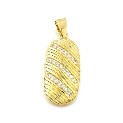 Brass Micro Pave Cubic Zirconia Pendants