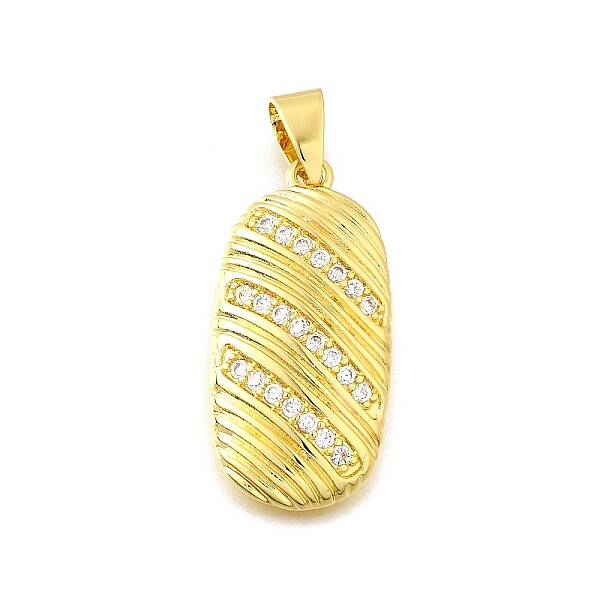 Brass Micro Pave Cubic Zirconia Pendants