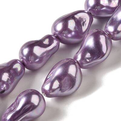 Electroplated Shell Pearl Beads Strands