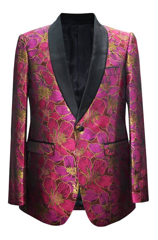 Paisley-501 Fuschia - Mens Wholesale Blazers
