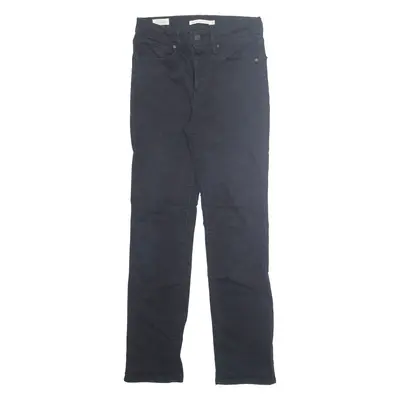 LEVI'S 724 High Rise BIG E Womens Jeans Black Regular Straight W30 L27