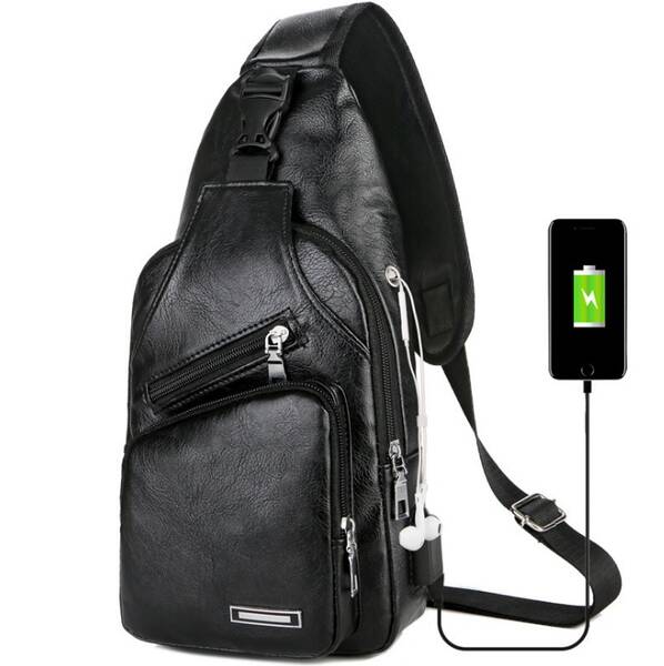 Anti-Theft USB Charging Travel Chest Bag – Sling & Crossbody Backpack