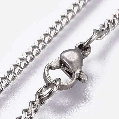 Non-Tarnish 304 Stainless Steel Curb Chains Necklaces