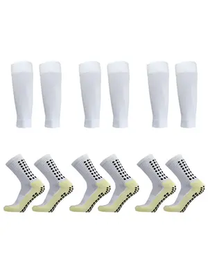 Unisex's Athletic Grip Sock Soccer & Knee Compression Sleeve, Breathable Football Socks for Competition Training, Men Athleti...