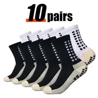 Non Slip Soccer Grip Socks 6 Pairs/10 Pairs Pilates Athletic Grippy Socks Hospital Socks with Grips for Men Women