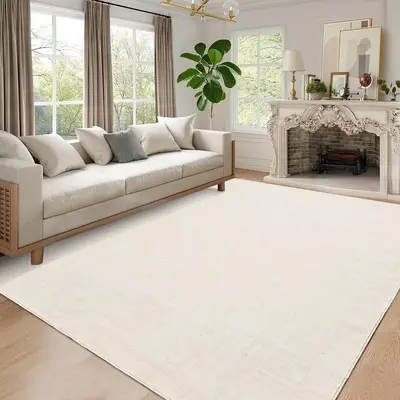 Garvee Washable Area Rugs 5x7 Ultra-Soft Non-Slip Stain-Resistant Polyester Modern Minimalist Indoor Floor Carpet for Living ...