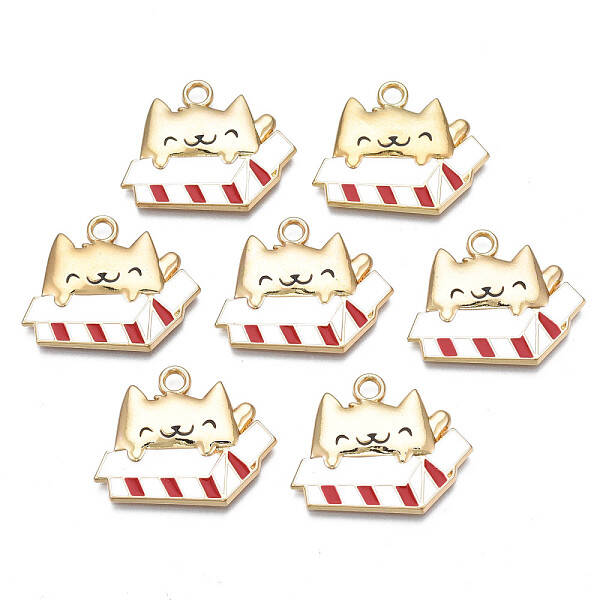 Rack Plating Alloy Enamel Pendants