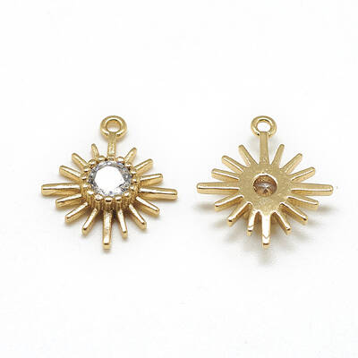 Brass Cubic Zirconia Charms