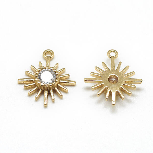 Brass Cubic Zirconia Charms