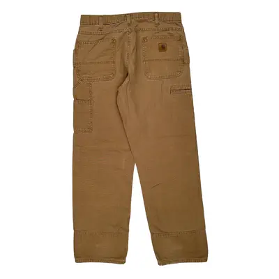 Loose Fit Carhartt Double Knee Carpenter Trousers - 33W 32L Brown Cotton