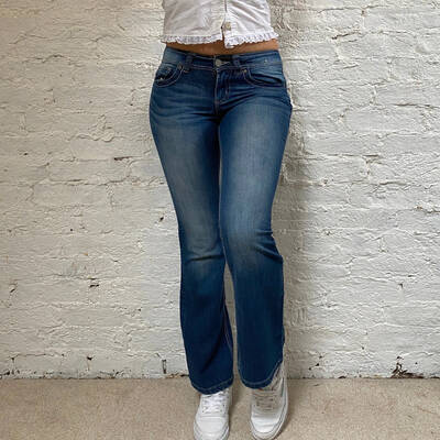 Lei Flared Jeans - 29W UK 8 Blue Cotton