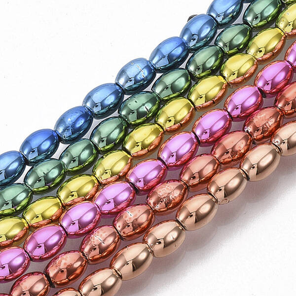 Electroplated Non-magnetic Synthetic Hematite Beads Strands