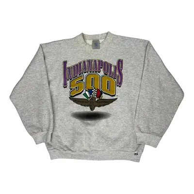 Indianapolis 500 Made In Usa Logo 7 Graphic Sweatshirt - 2XL Grey Cotton Blend