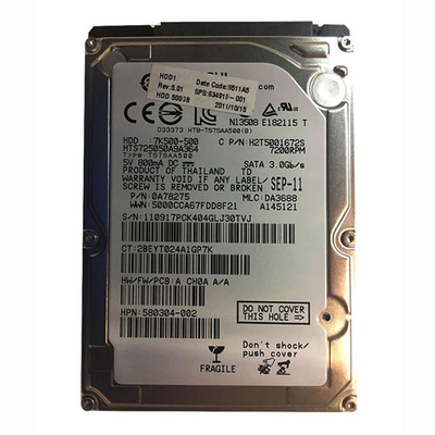 634919-001 HP 500GB 7200RPM SATA 3Gb/s 16MB Cache SFF 2.5-inch Hard Drive