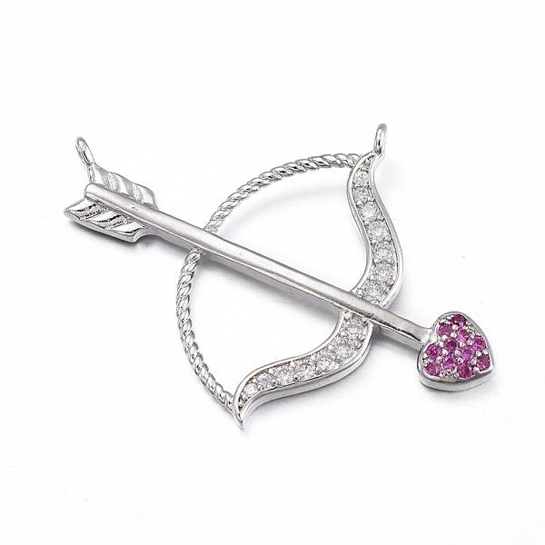 Brass Micro Pave Cubic Zirconia Pendants