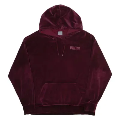 PUMA Womens Maroon Hoodie UK 14