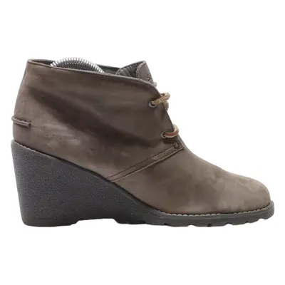 SPERRY Wedge Heels Brown Suede Womens UK 8