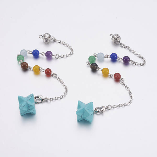 Synthetic Turquoise Dowsing Pendulums