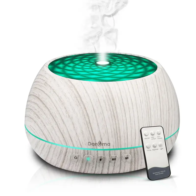Upgraded 1000ml Essential Oil Diffuser,DAROMA Aromatherapy Diffuser With Bluetooth Speaker,Remote Control Ultrasonic Cool Mis...