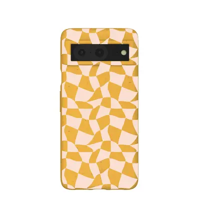 Honey Wavy Checkers Google Pixel 8 Case