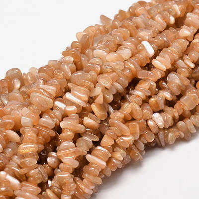 Natural Sunstone Chip Beads Strands
