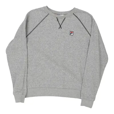 Fila Sweatshirt - Large Grey Cotton